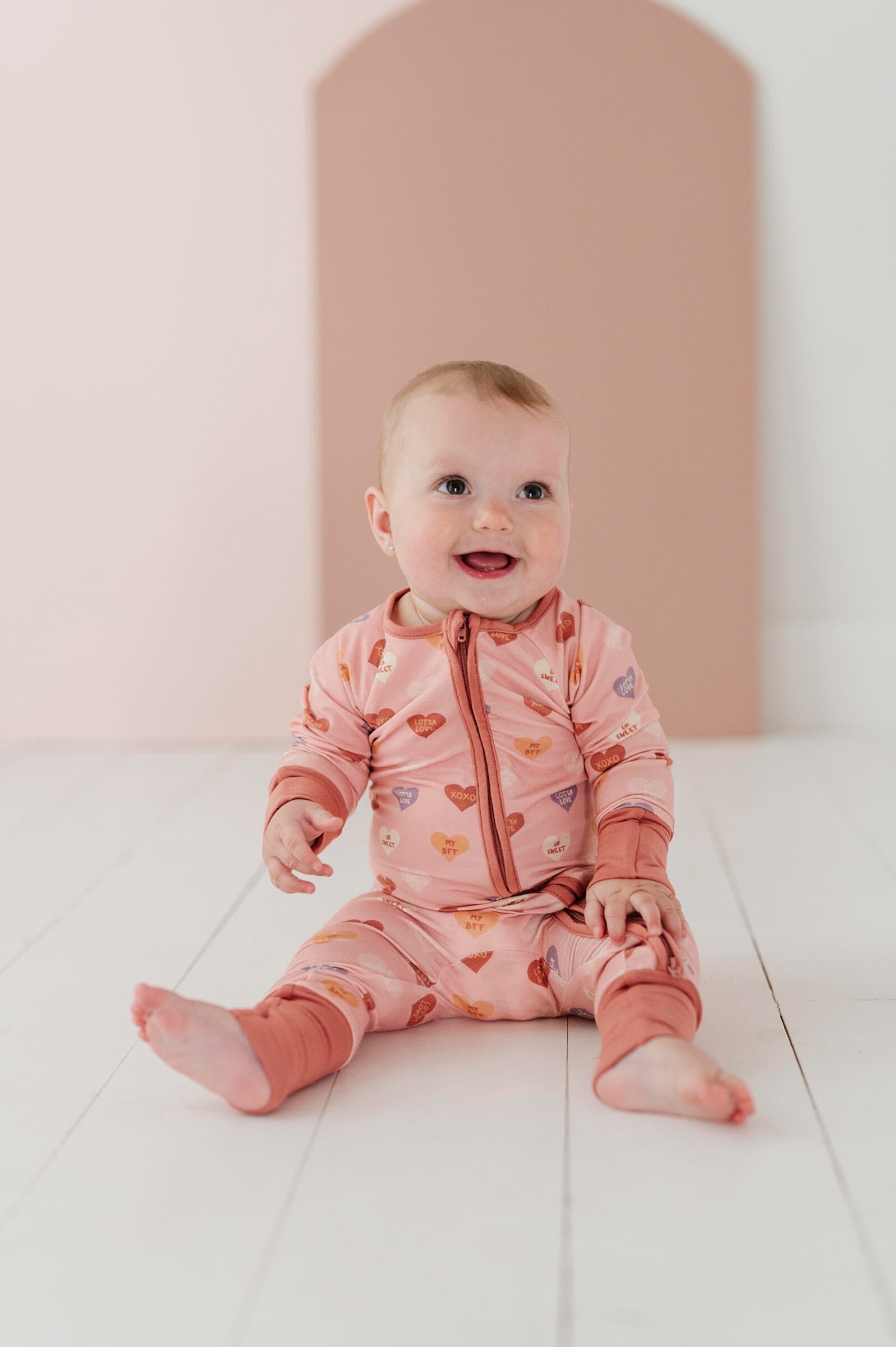 Baby Pink Heart Romper Babysprouts