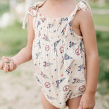 Baby Flag Tie-Smocked Bodysuit Babysprouts