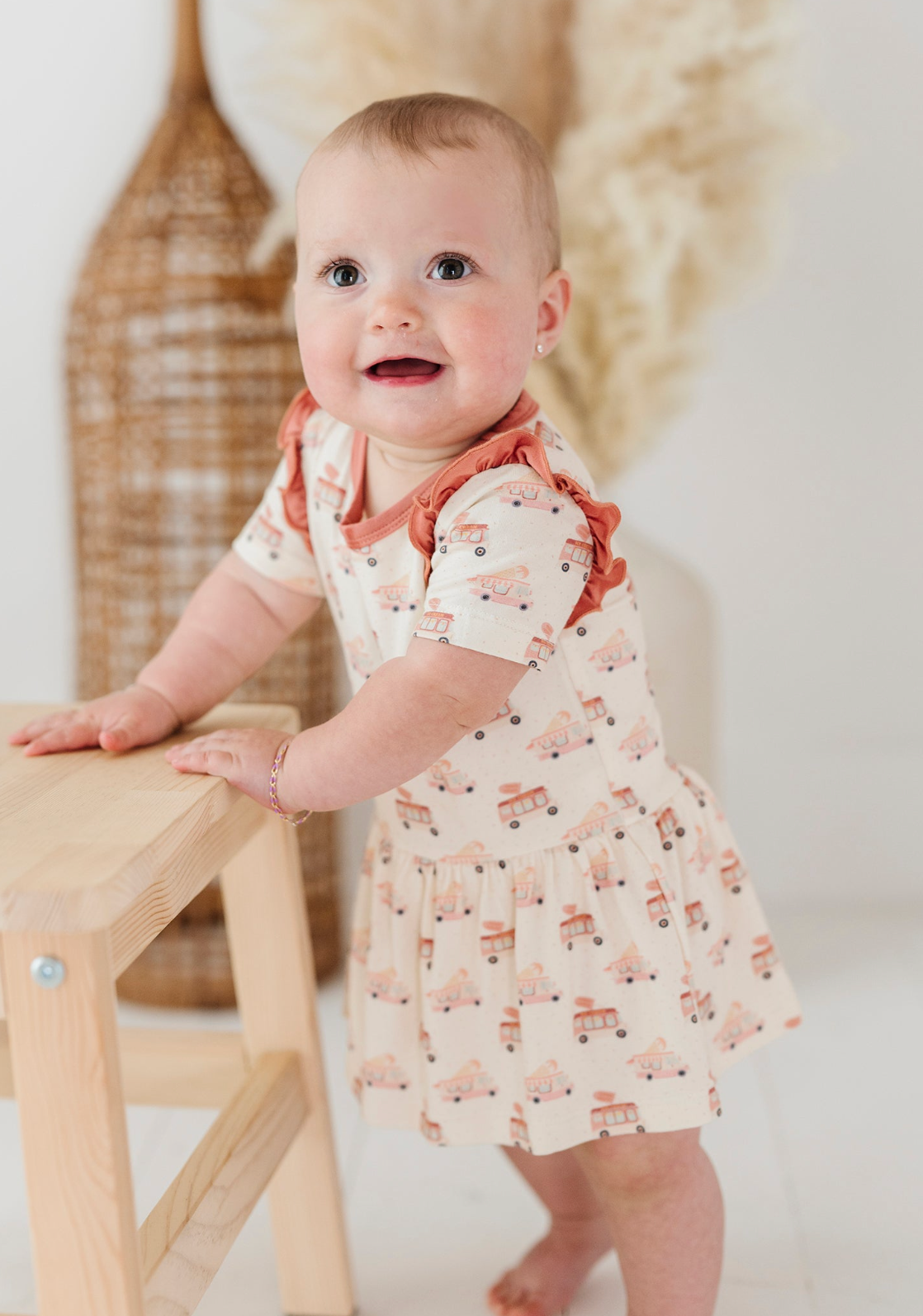Baby Bodysuit Dress in Ice Cream Truck Babysprouts