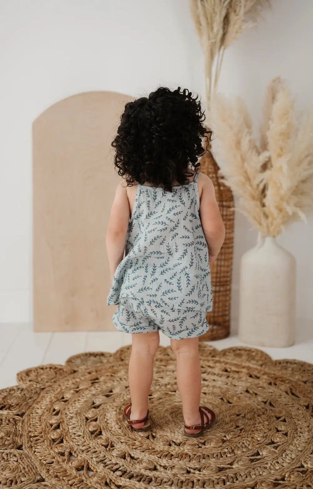 Kid Gauze Tank and Short Set in Herb Babysprouts