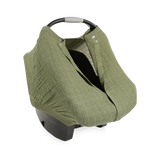 Cotton Muslin Car Seat Canopy - Fern little unicorn