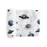 Cotton Muslin Swaddle Blanket - Planetary little unicorn