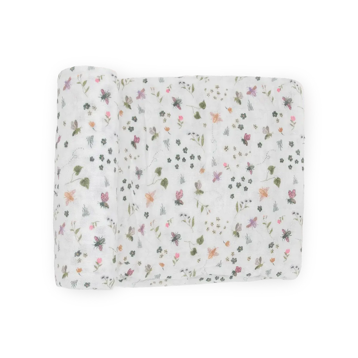 Cotton Muslin Swaddle Blanket - Garden Bees little unicorn