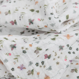 Cotton Muslin Swaddle Blanket - Garden Bees little unicorn