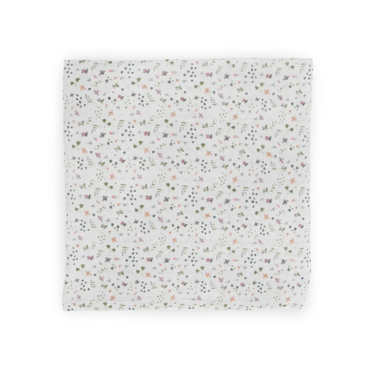 Cotton Muslin Swaddle Blanket - Garden Bees little unicorn