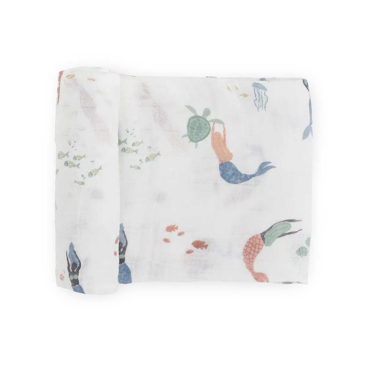 Cotton Muslin Swaddle Blanket - Mermaids little unicorn