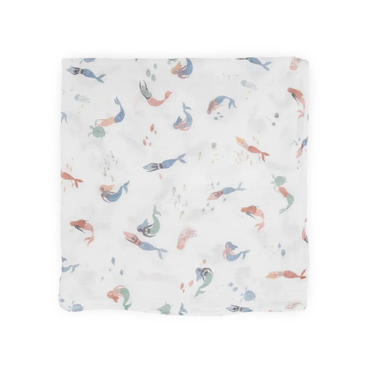 Cotton Muslin Swaddle Blanket - Mermaids little unicorn