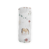 Cotton Muslin Swaddle Blanket - Farmyard little unicorn