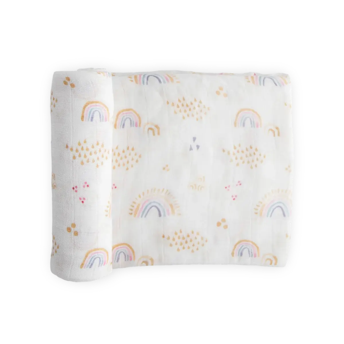 Deluxe Muslin Swaddle Blanket - Rainbows & Raindrops little unicorn