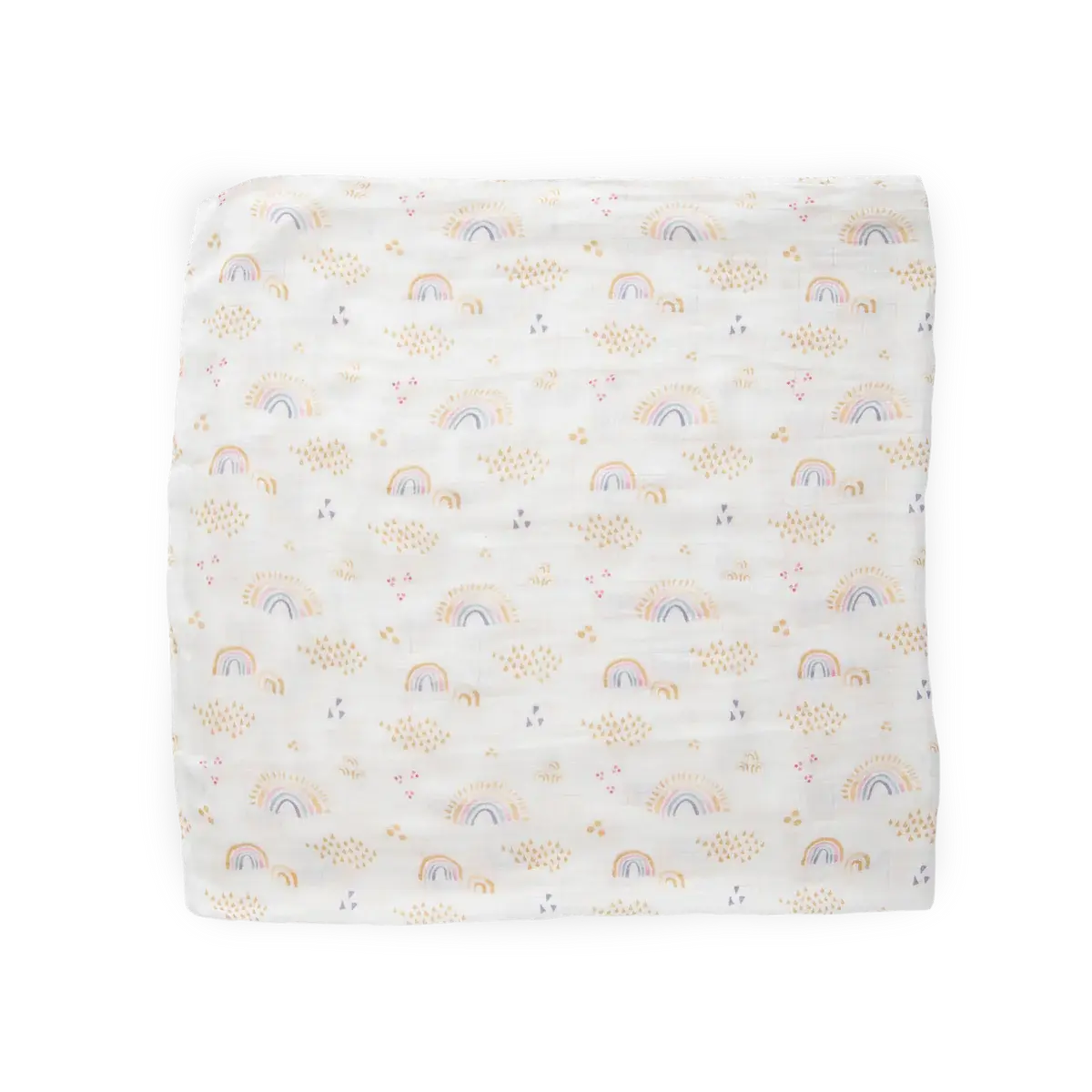 Deluxe Muslin Swaddle Blanket - Rainbows & Raindrops little unicorn
