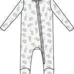 Baby Vintage Elephant ABC Footie Angel Dear