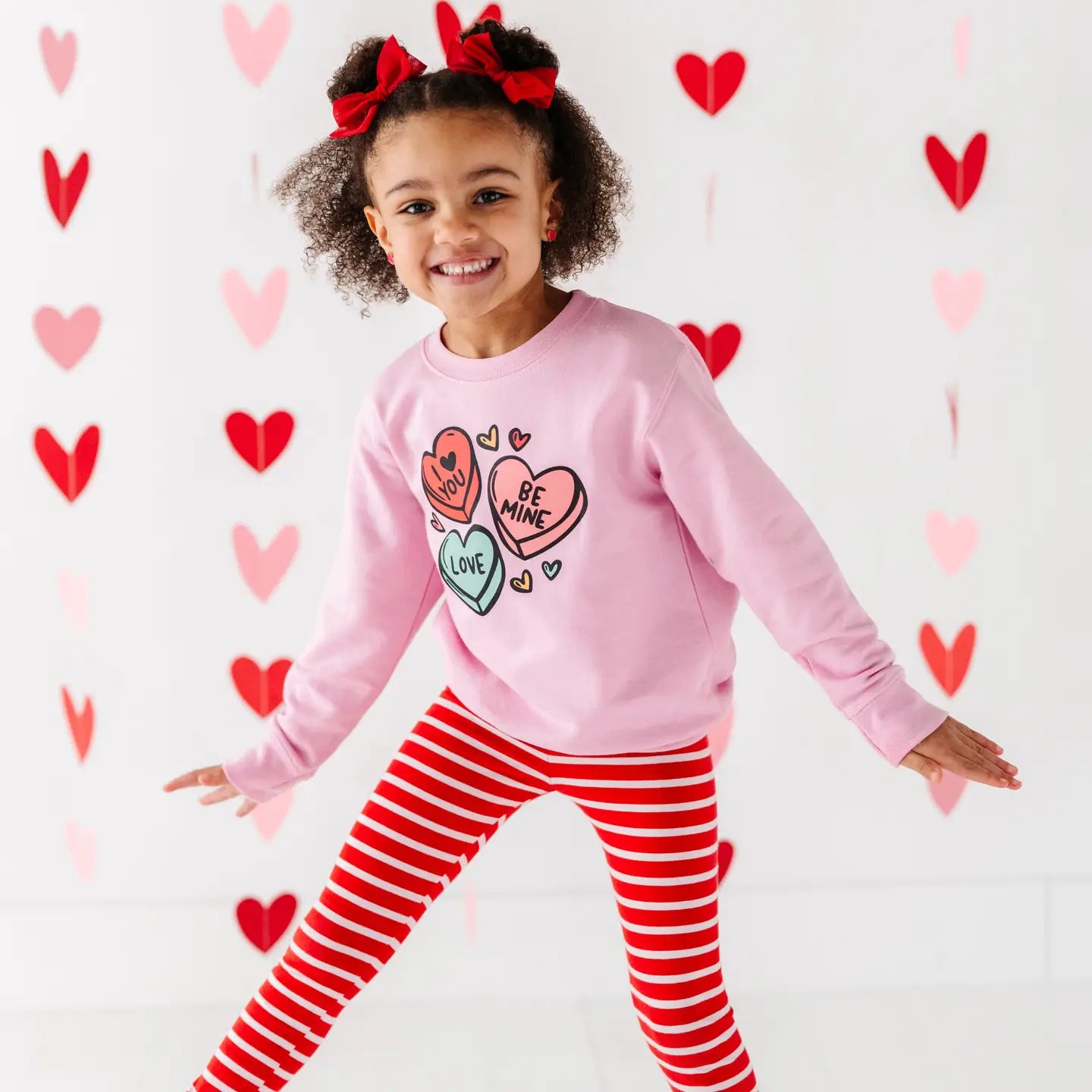 Toddler Candy Hearts Valentines Day Sweatshirt