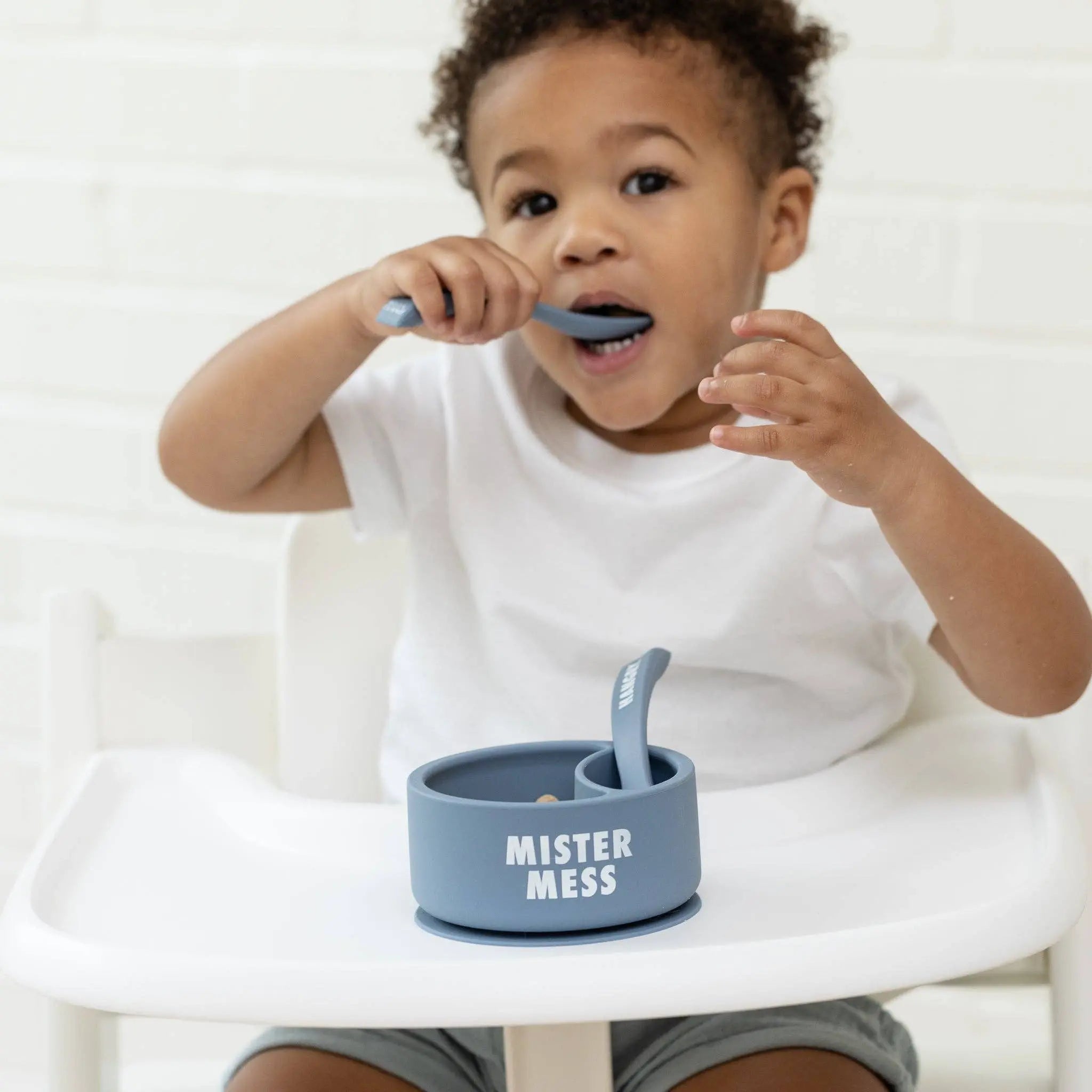 Hangry Mister Mess Wonder Spoon Set: Blue Bella Tunno