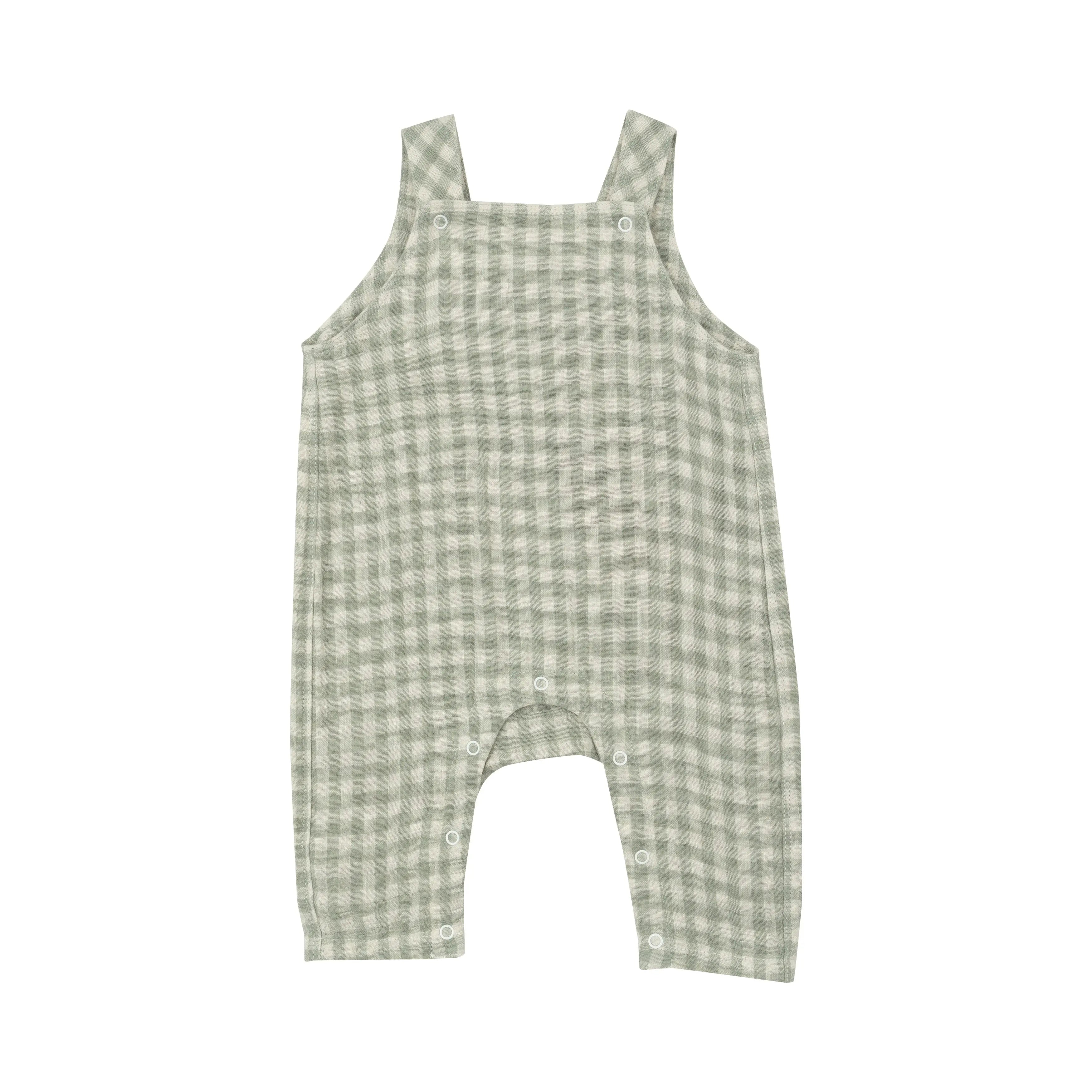 Baby Minty Gingham Overalls Angel Dear