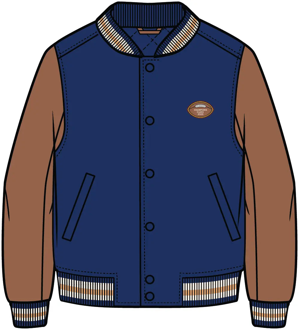 Toddler Royal Blue Varsity Jacket Miles