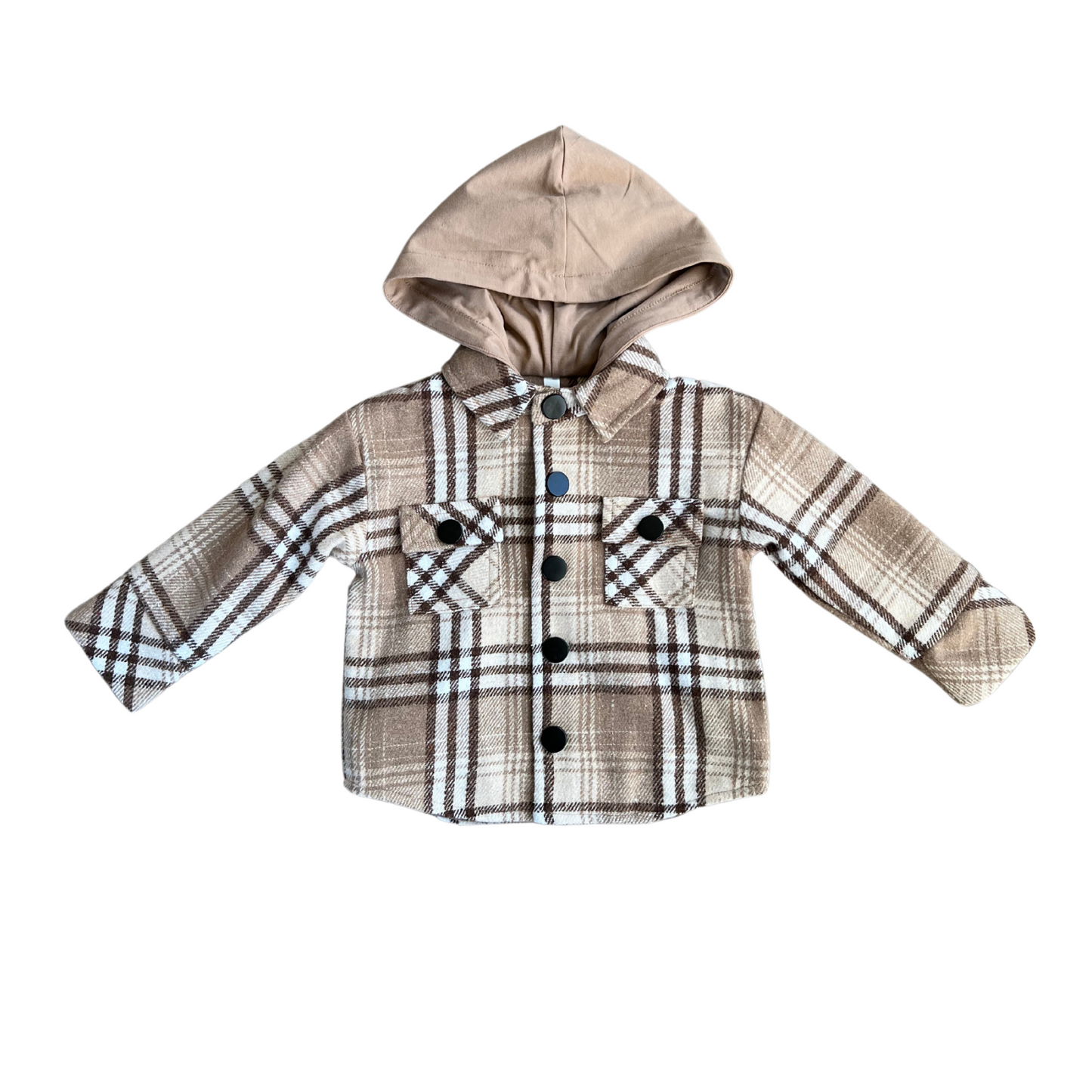 Kid Mocha Plaid Shacket