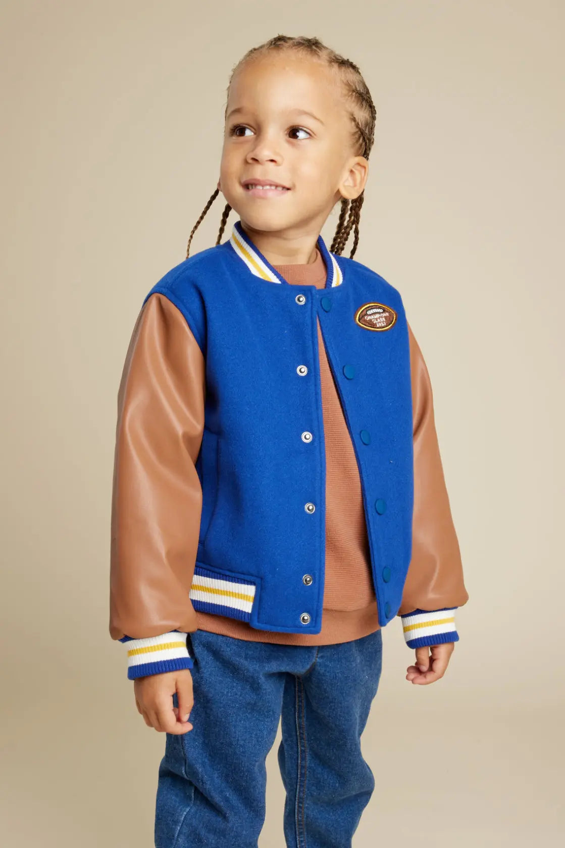 Toddler Royal Blue Varsity Jacket Miles