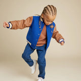 Toddler Royal Blue Varsity Jacket Miles