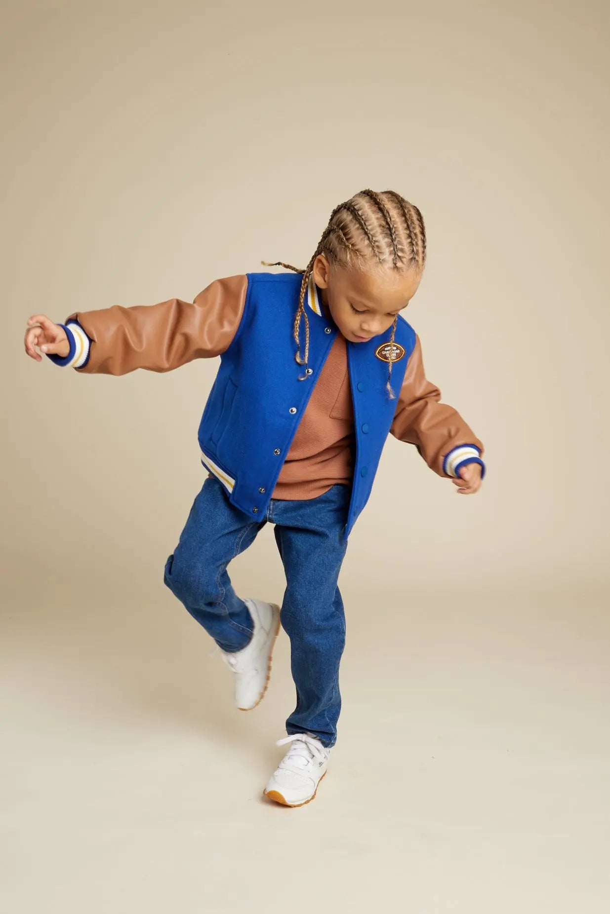 Toddler Royal Blue Varsity Jacket Miles