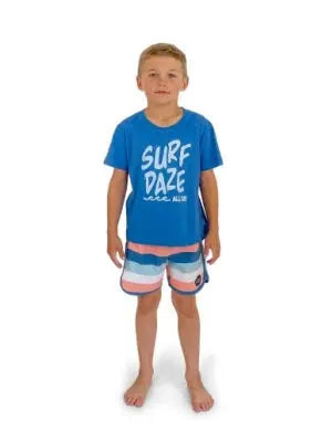 Toddler Coastal Stripe Boardshort Feather 4 Arrow
