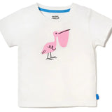 Baby Recycled Cotton Pelican Baby T-shirt Mon Coeur