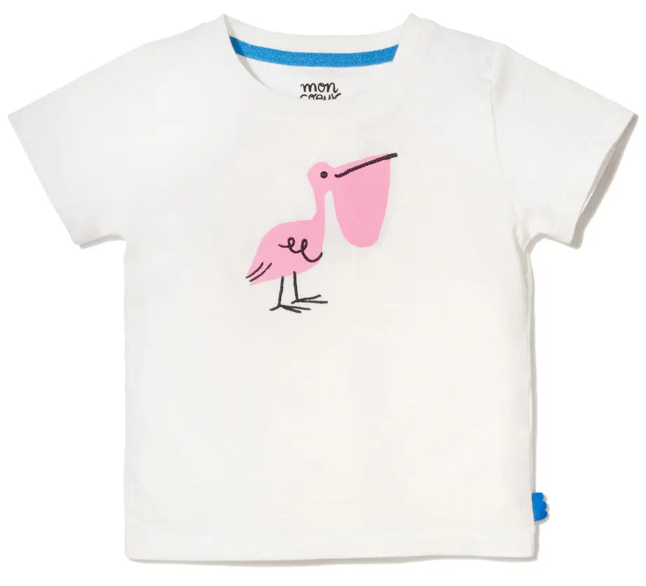 Baby Recycled Cotton Pelican Baby T-shirt Mon Coeur