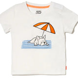 Baby Recycled Cotton Frenchie Baby t-shirt Mon Coeur
