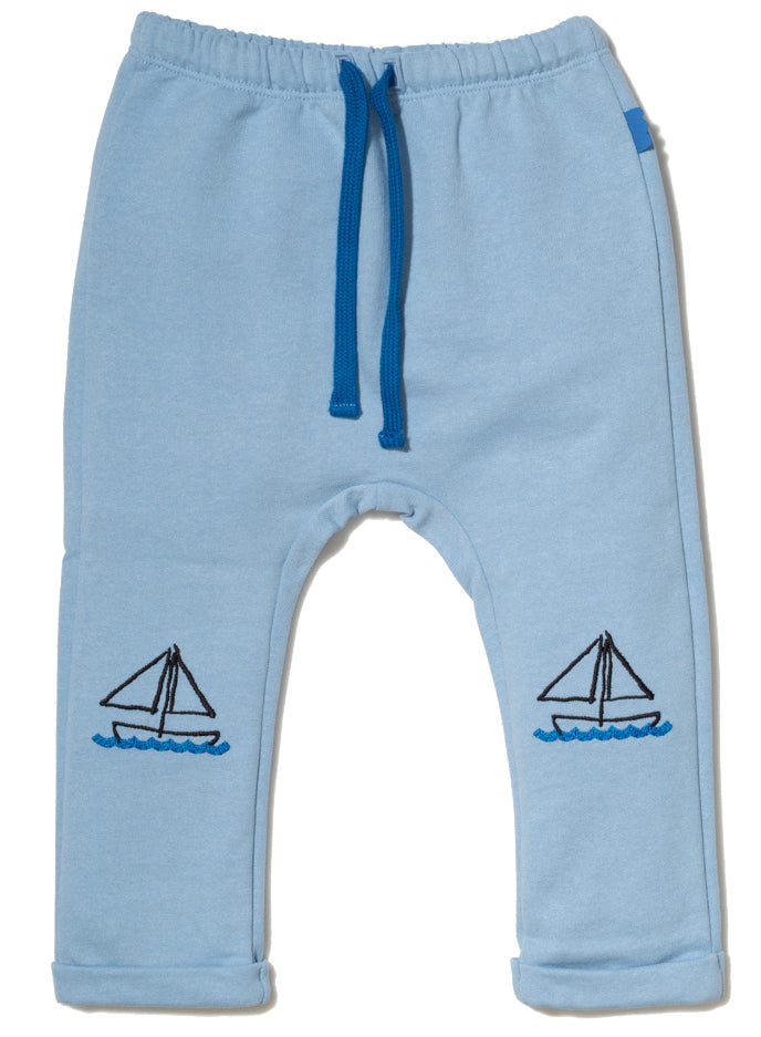 Baby Recycled Cotton Sailboat Patch Baby Pant