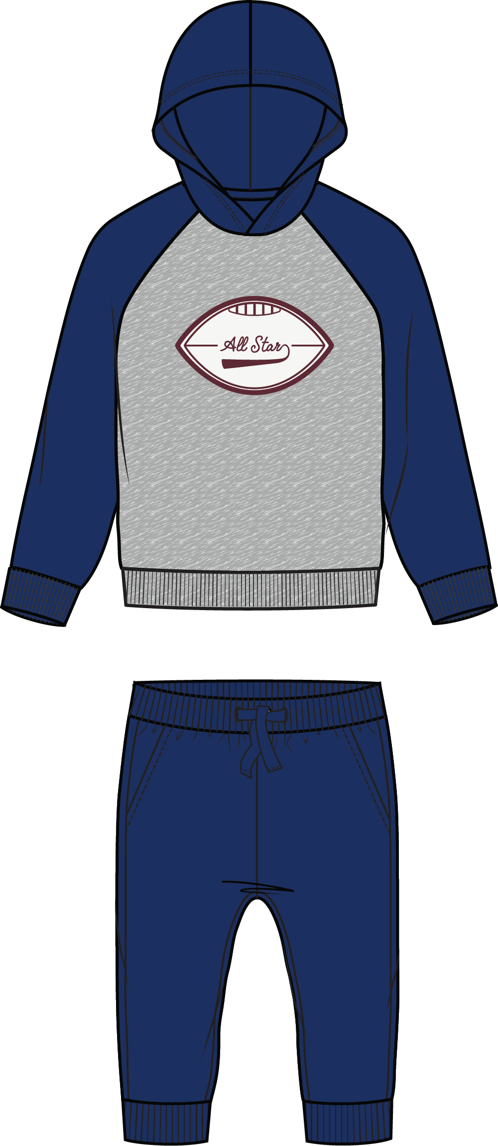Baby All- Star Hoodie Jogger Set