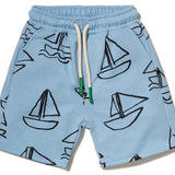 Toddler Recycled cotton sailboat kid shorts Mon Coeur