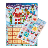 Children's Advent Sticker Calendar (Caucasian Santa) Little Likes Kids™