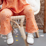 Kid Pink and Orange Printed Bell Bottoms Girls STRAWBERRY JAM