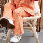 Kid Pink and Orange Printed Bell Bottoms Girls STRAWBERRY JAM