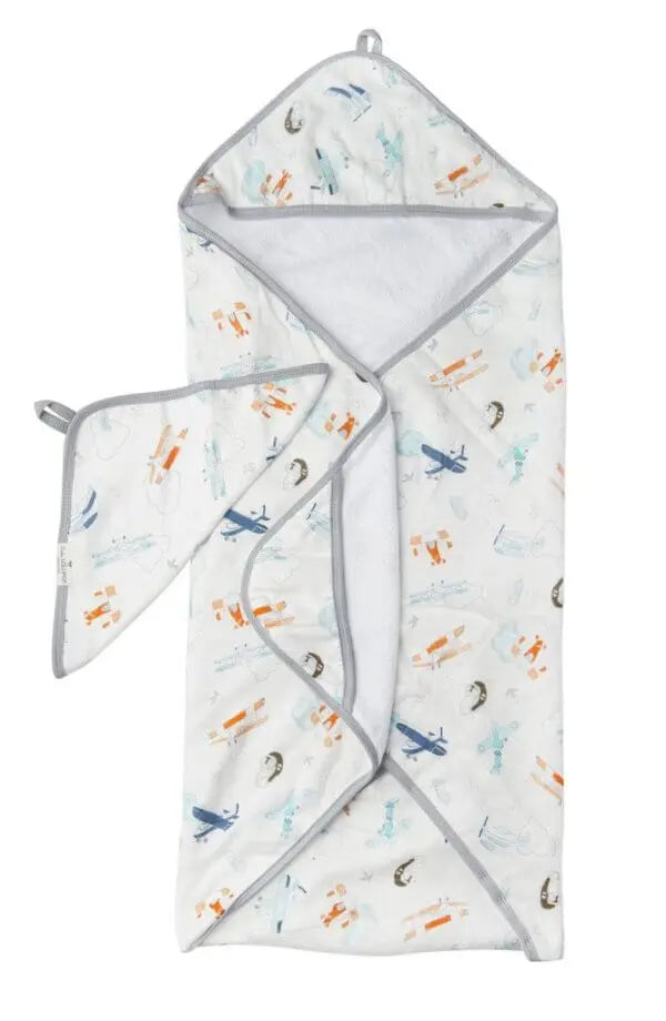 Hooded Towel Set- Born To Fly Lou Lou Lollipop