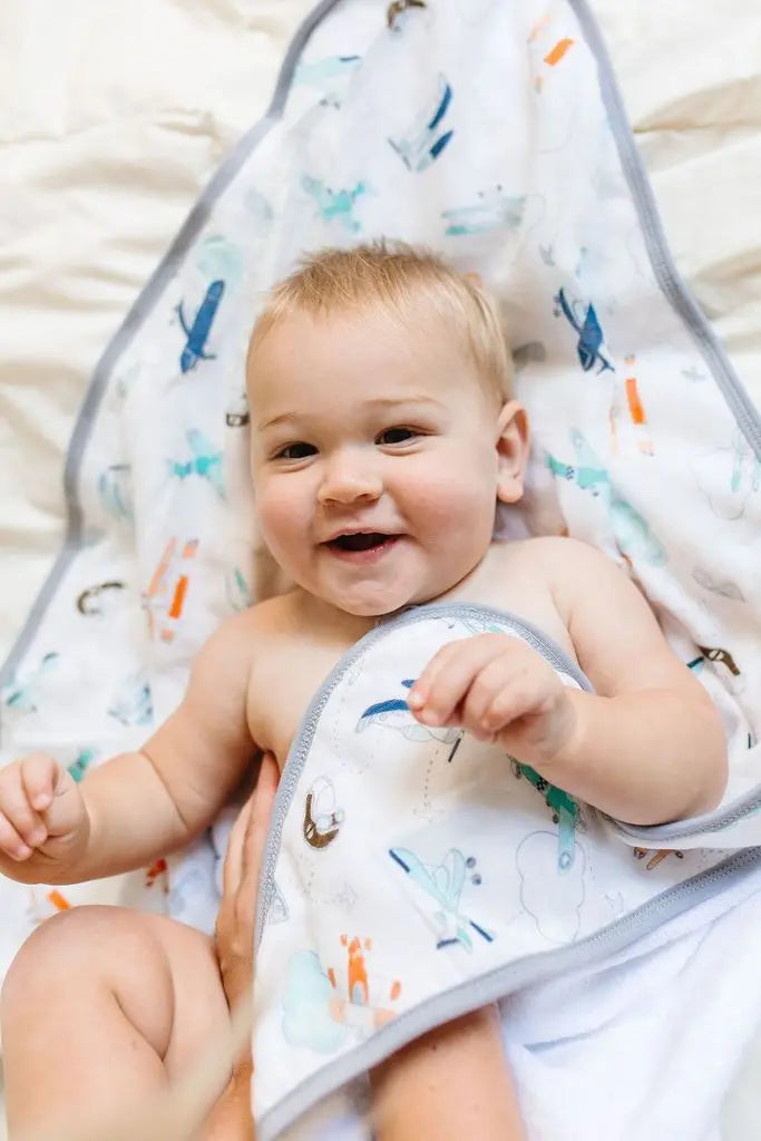 Hooded Towel Set- Born To Fly Lou Lou Lollipop