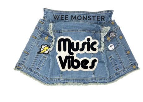 Toddler Music Vibes Denim Vest - Unisex