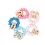 Abby Teething Rattle three hearts modern