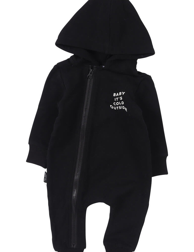 Baby It's Cold Hooded Romper Tiny Tribe