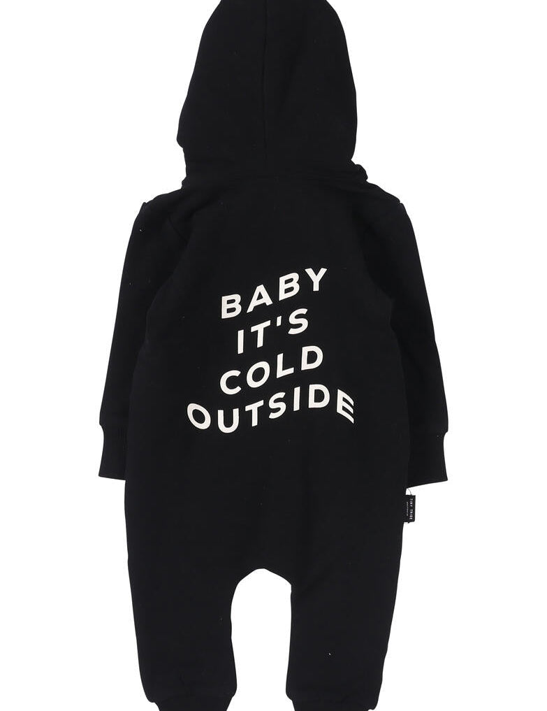 Baby It's Cold Hooded Romper Tiny Tribe
