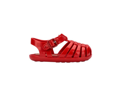 Ruby Red Woven Jelly Sandals