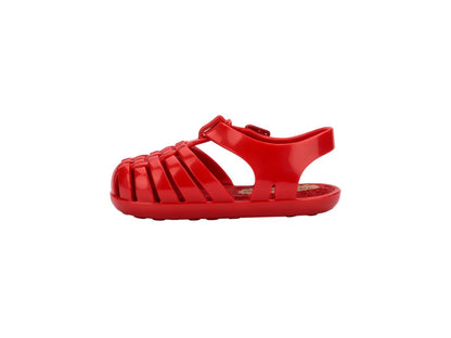 Ruby Red Woven Jelly Sandals