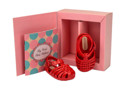 Ruby Red Woven Jelly Sandals