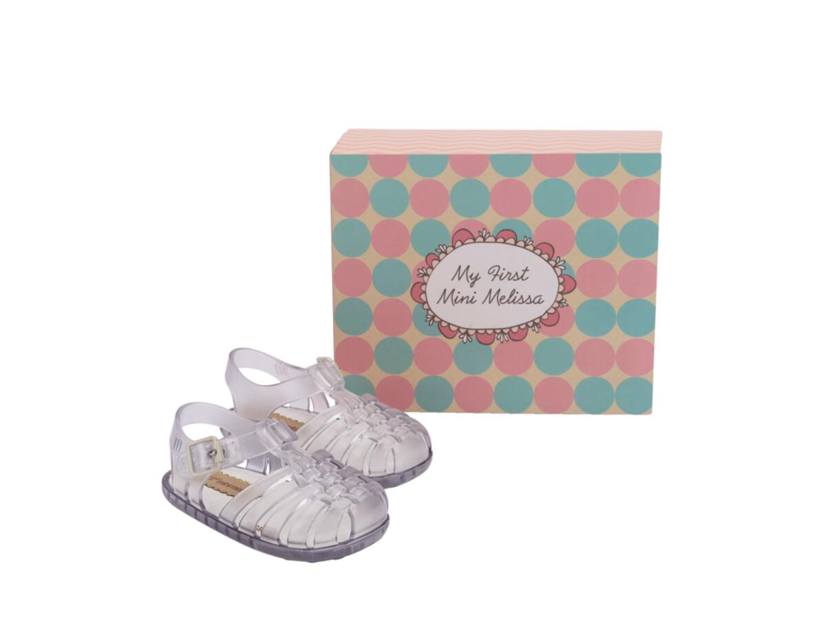 Baby Crystal Clear Woven Jelly Sandals Mini Melissa