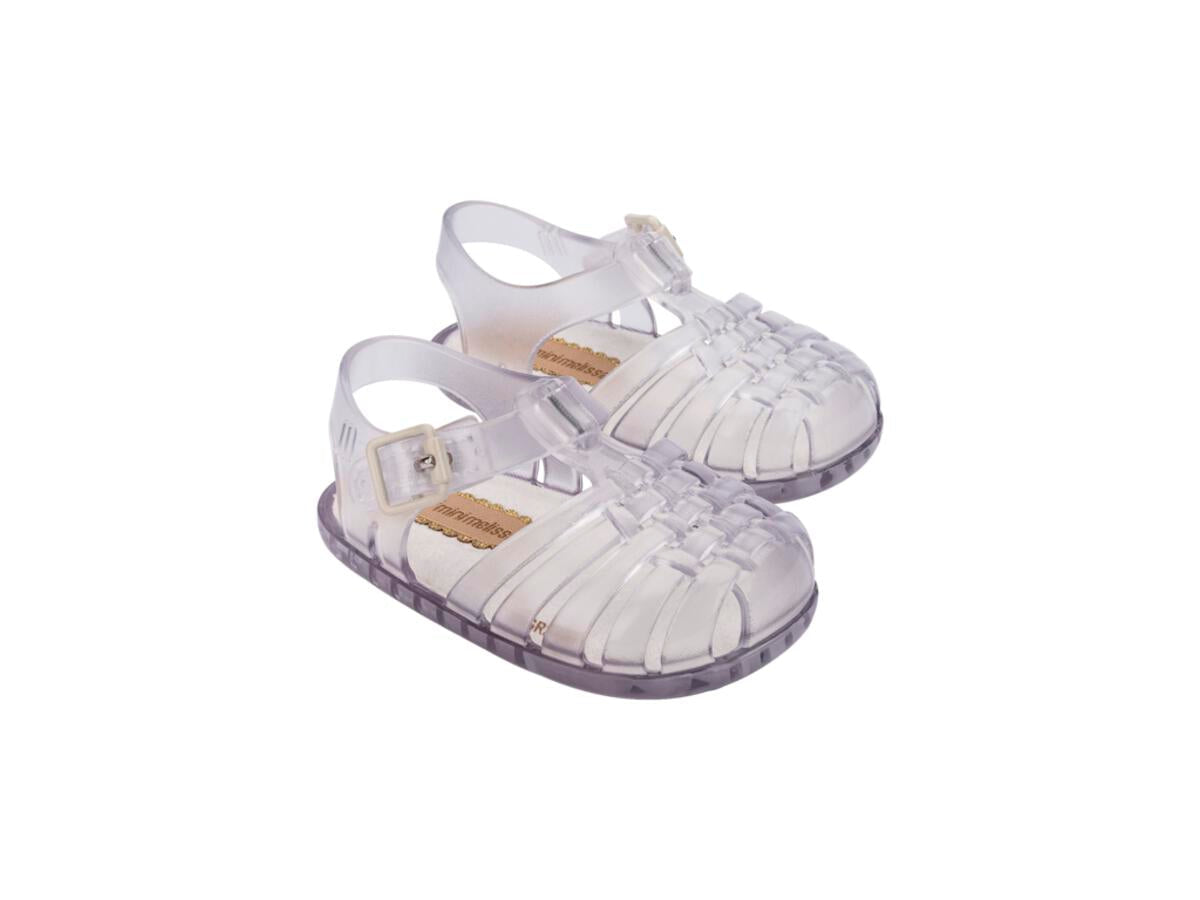 Baby Crystal Clear Woven Jelly Sandals Mini Melissa