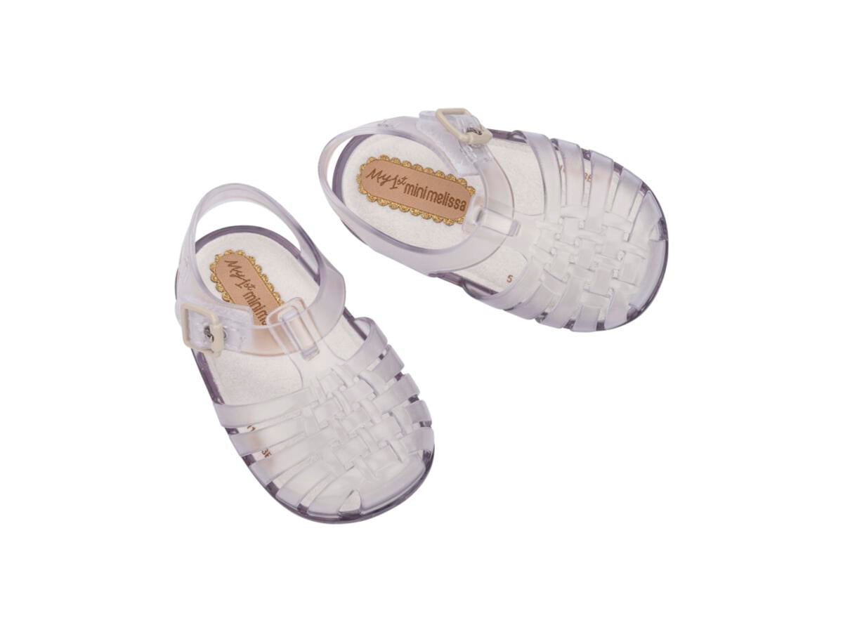 Baby Crystal Clear Woven Jelly Sandals Mini Melissa