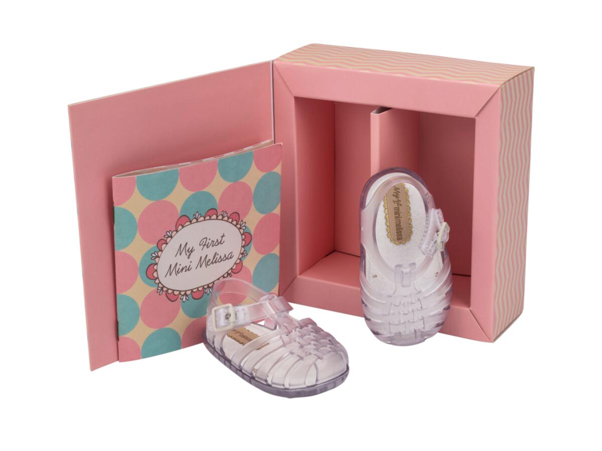 Baby Crystal Clear Woven Jelly Sandals Mini Melissa
