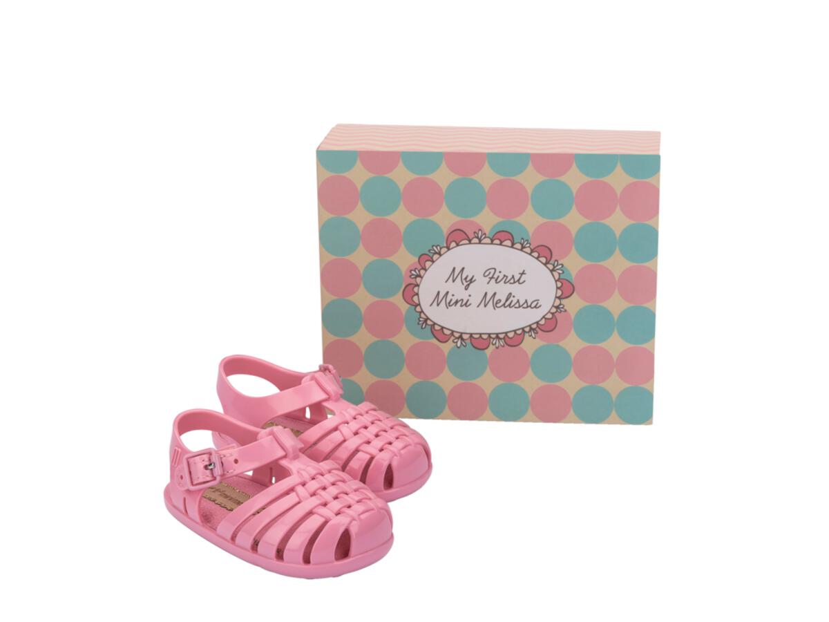 Baby Bubble Gum Woven Jelly Sandals Mini Melissa