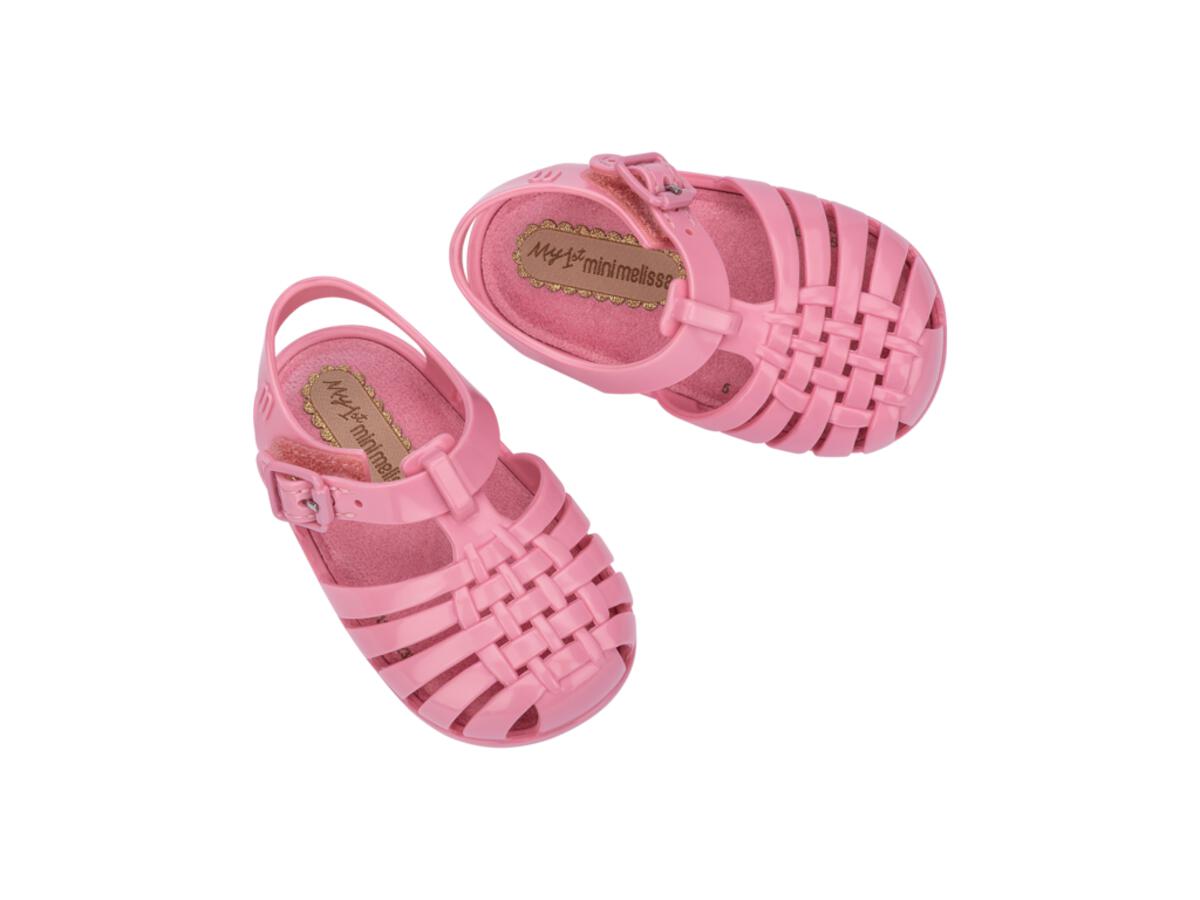Baby Bubble Gum Woven Jelly Sandals Mini Melissa