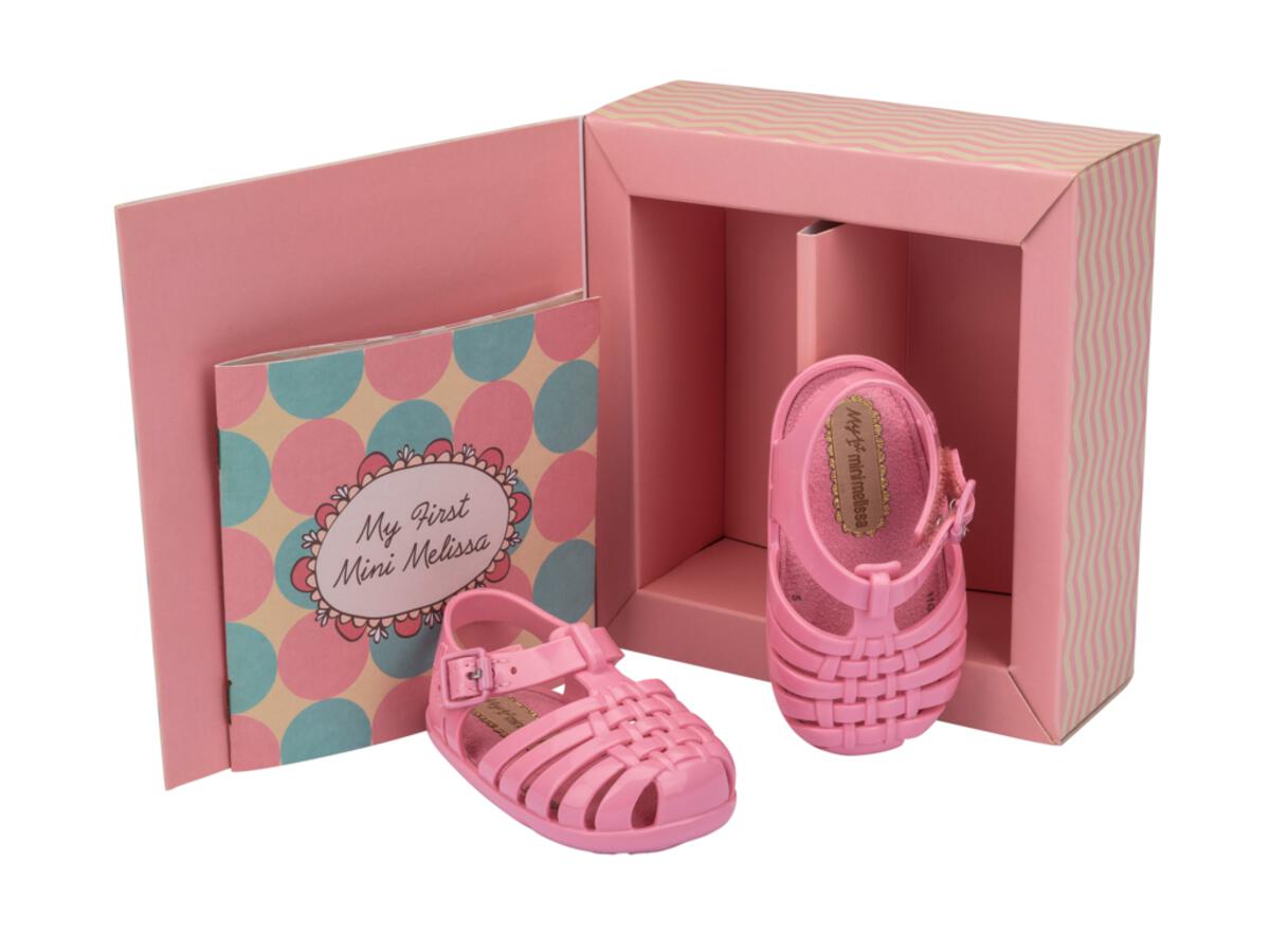 Baby Bubble Gum Woven Jelly Sandals Mini Melissa