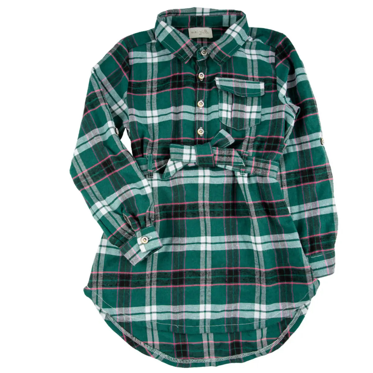 Kid Ivy Plaid Shirt Dress Miki Miette